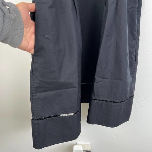 KHAITE Carlina Black Short Puff Sleeve Button Front Dress Womens Size: 12 - Picture 3 of 11